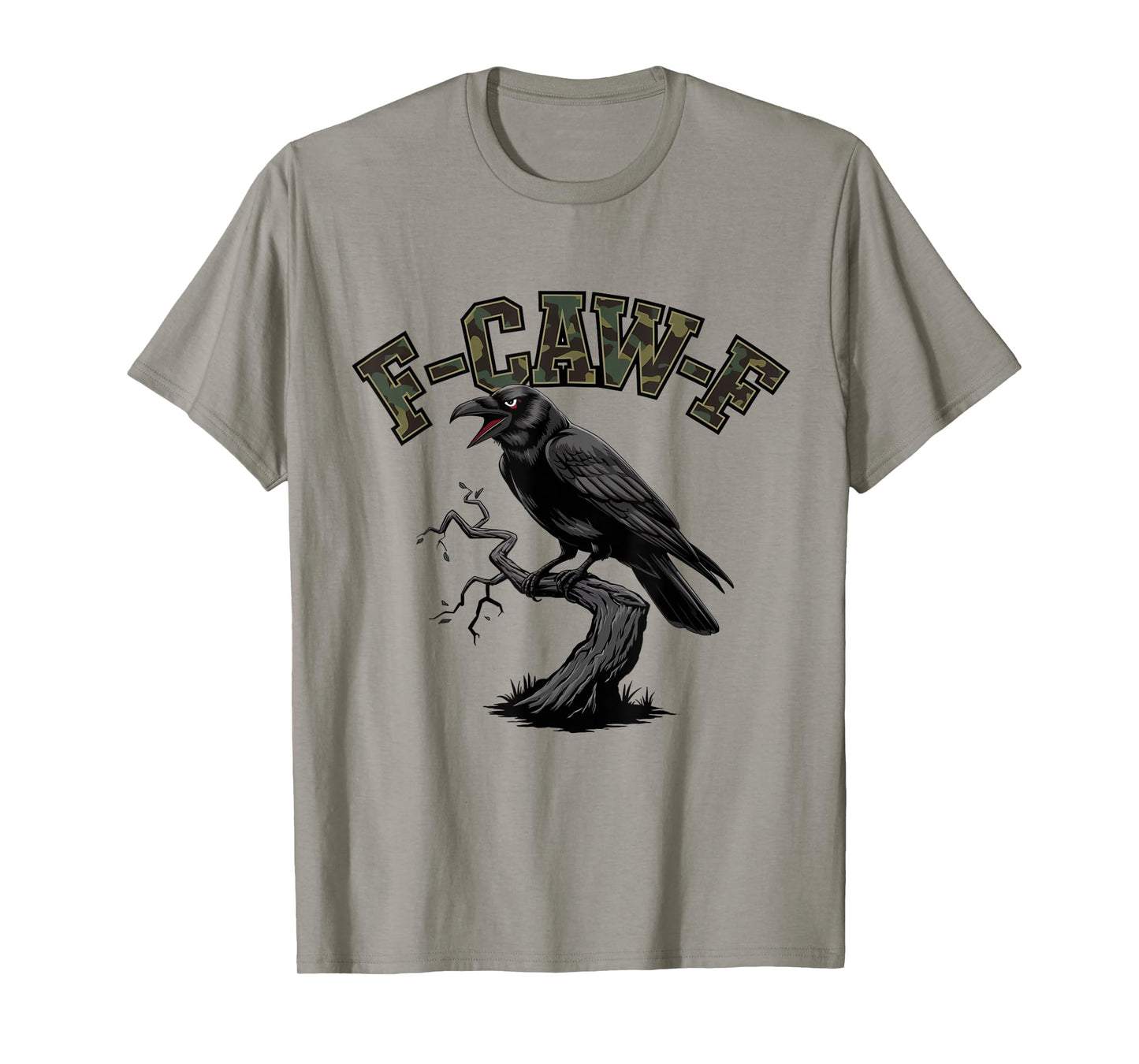 Black Crow F-Caw-F Funny Black Bird T-Shirt