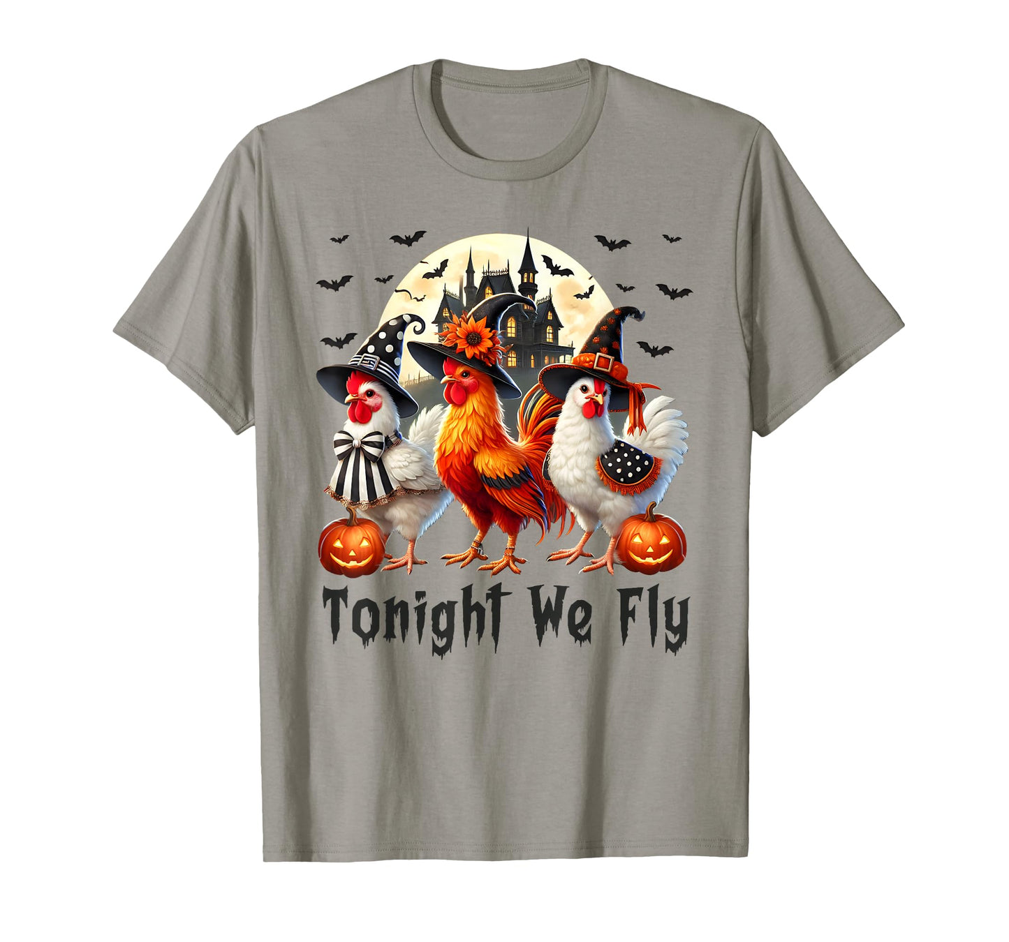 Tonight We Fly Chicken Farm Animal Lover Halloween T-Shirt