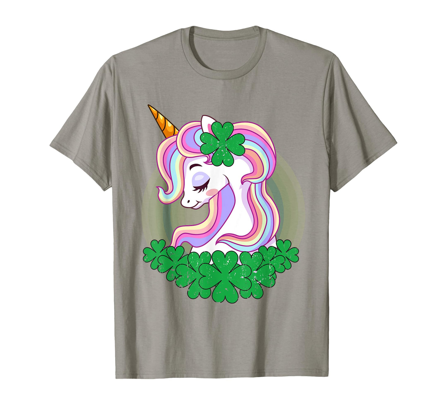 St Patricks Day Unicorn Shamrock Pattys Toddler Kid Girls T-Shirt