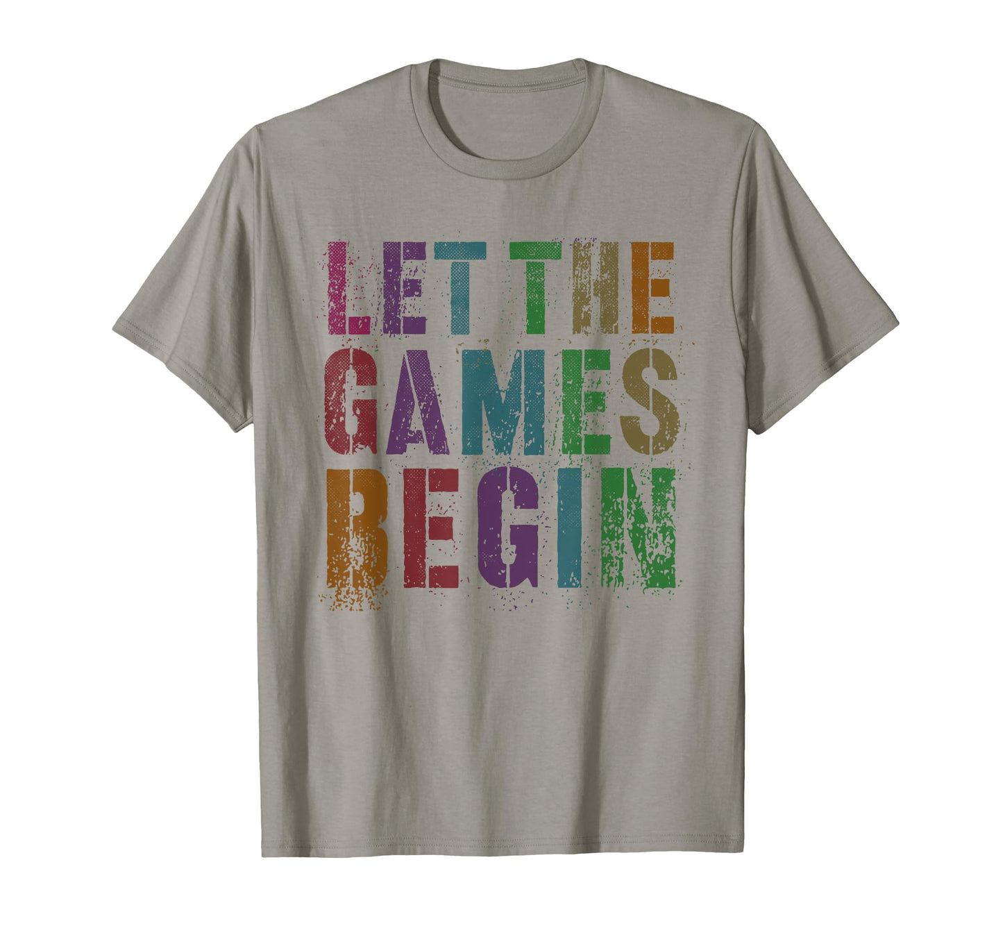 Funny LET THE GAMES BEGIN Fun School Field Day Summer Vibes Men Women Girls Kids T-Shirt