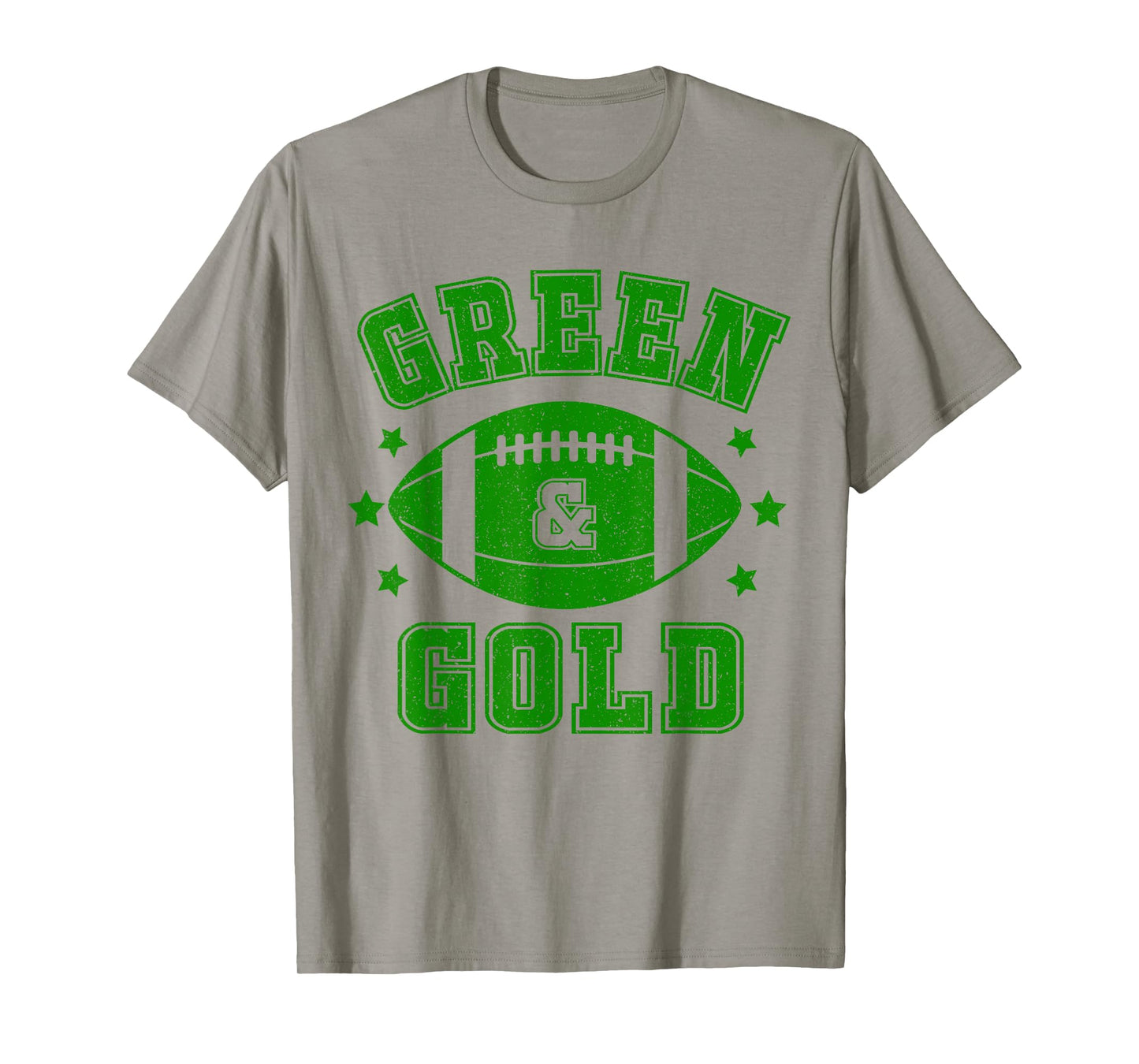 On Gameday Football We Wear Green And Gold School Spirit T-Shirt