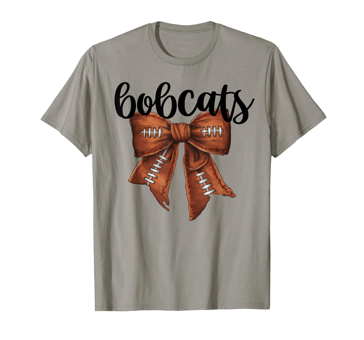 Bobcats Football Bow School Spirit Team Mascot Game Night T-Shirt