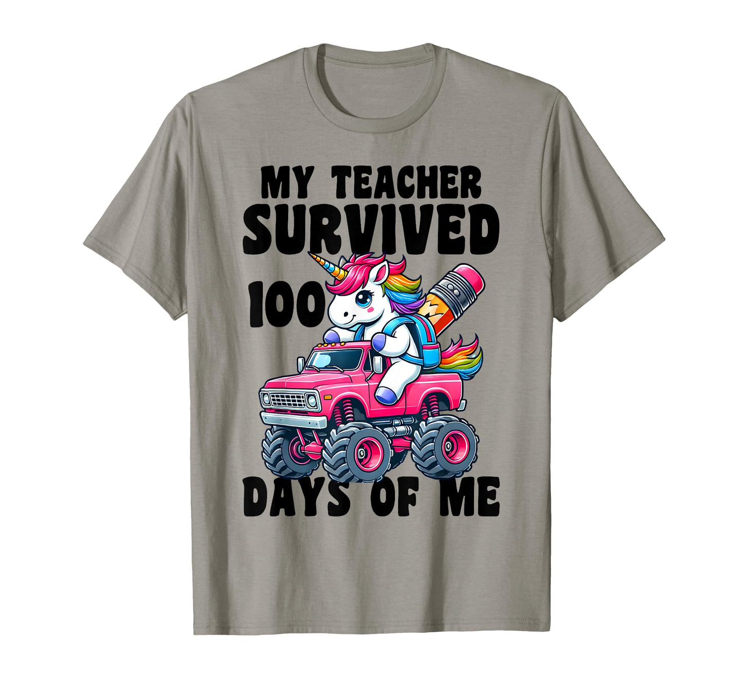 Cute 100 Days Of School 100th Day of School Unicorn Girls T-Shirt