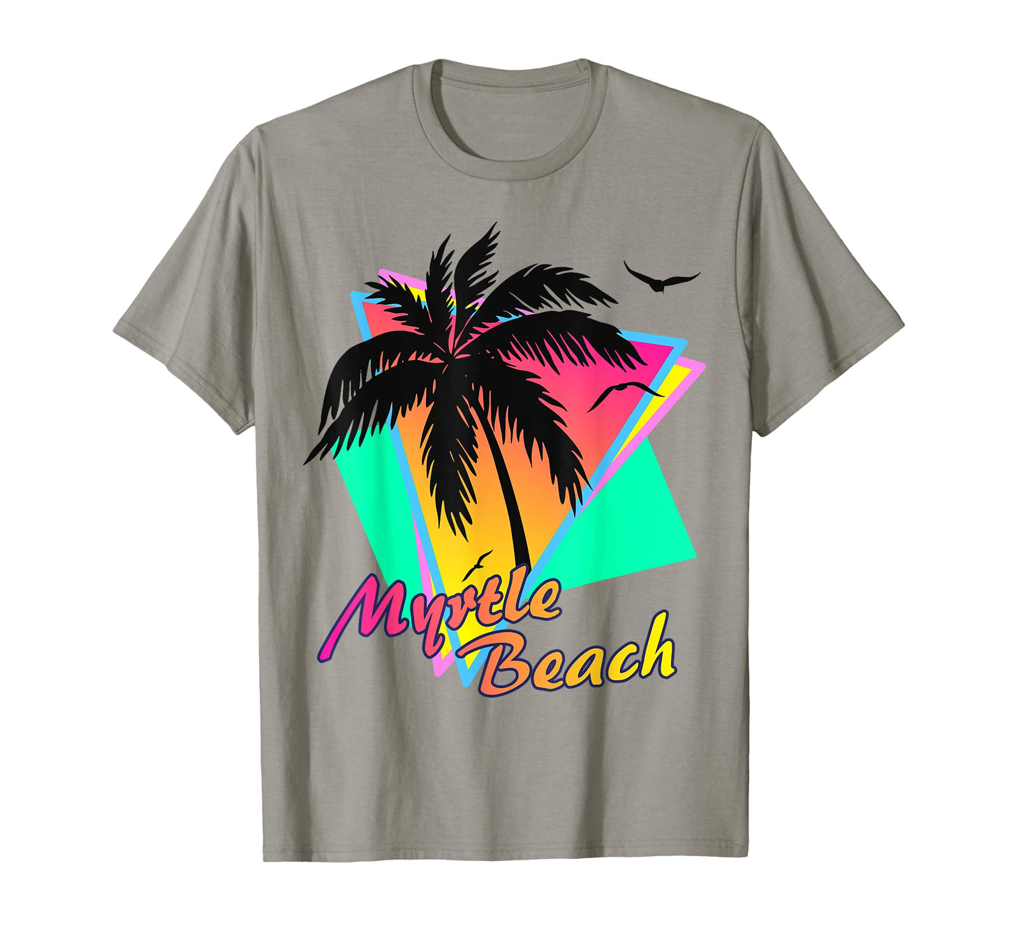 Myrtle Beach Tropical Summer Palm Tree Sunset T-Shirt