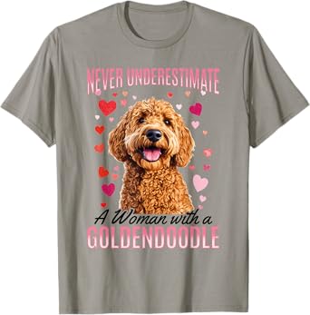 Goldendoodle Dog Breed Never Underestimate a Woman with a T-Shirt