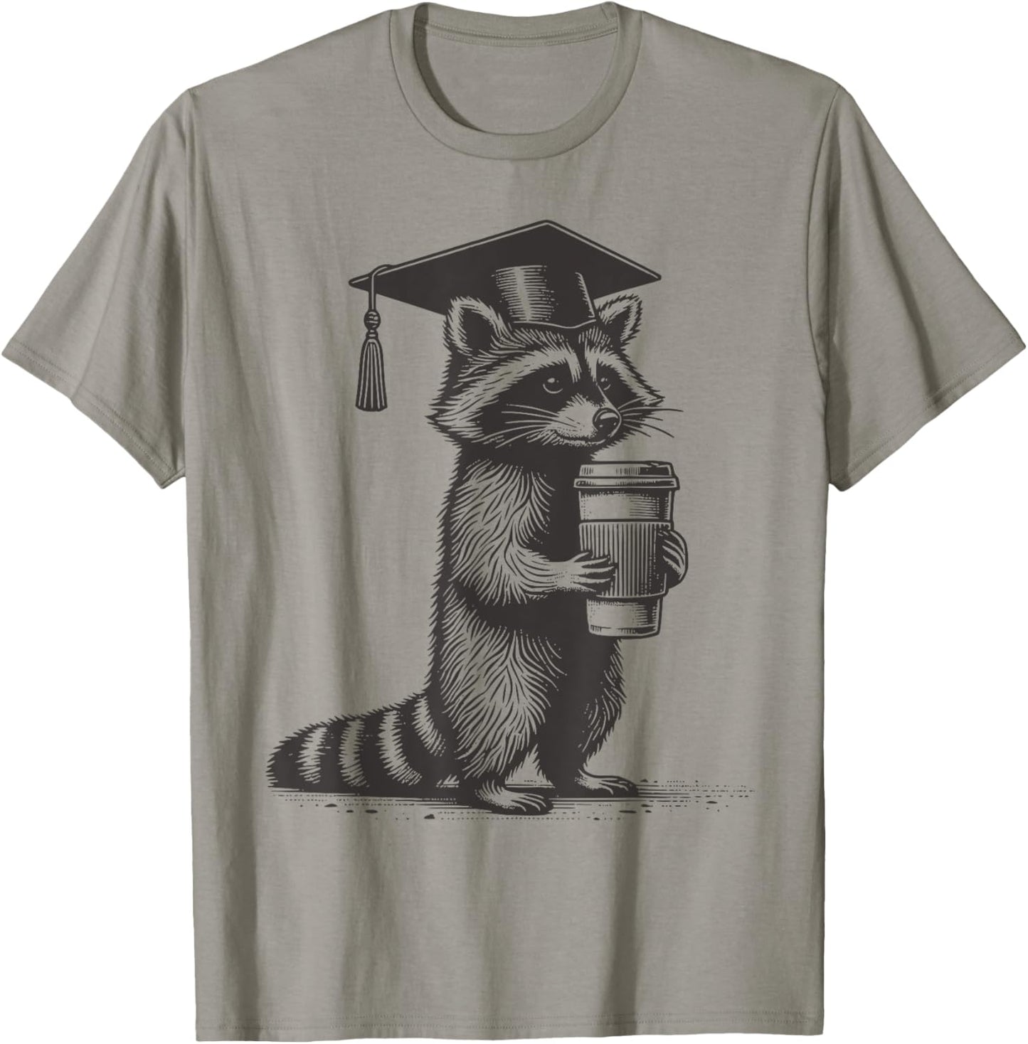 Raccoon Graduation 2025 Retro Vintage Raccoon Senior 2025 T-Shirt