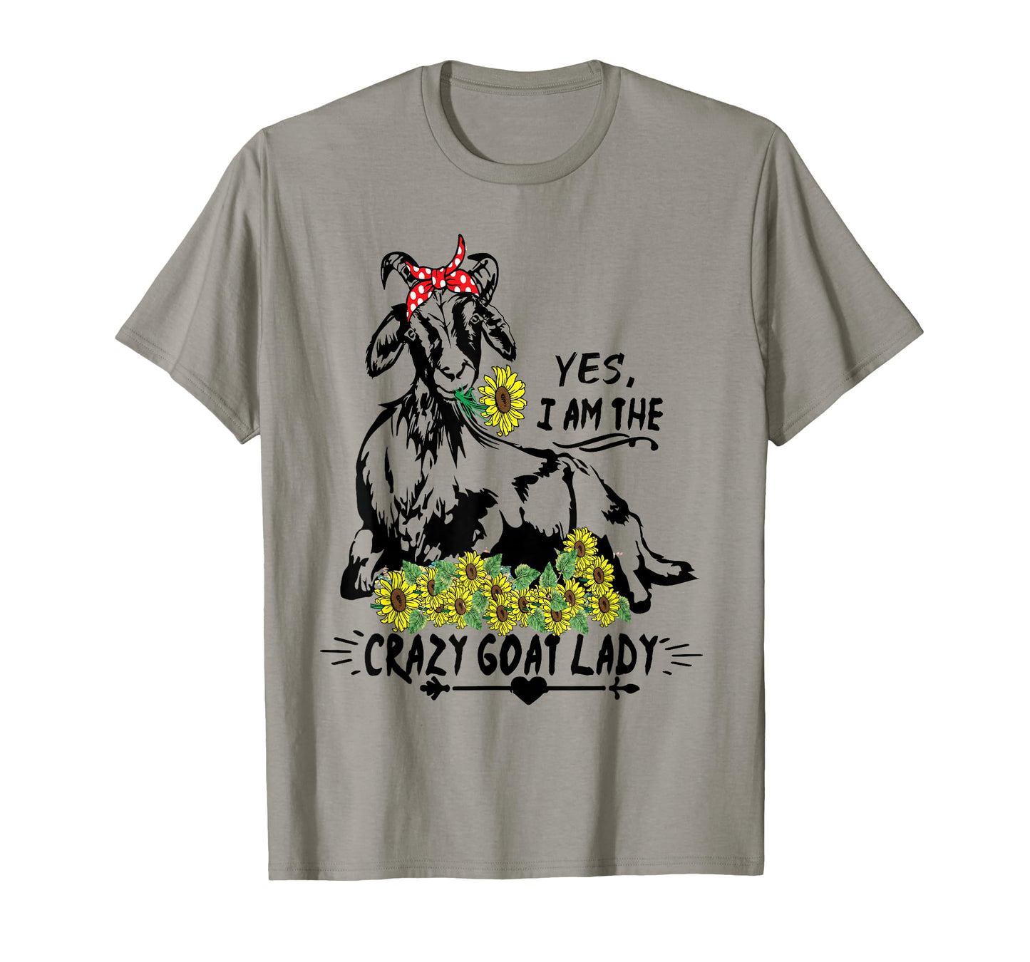 Women's Crazy Goat Lady Goats Farm Animal Funny T-Shirt
