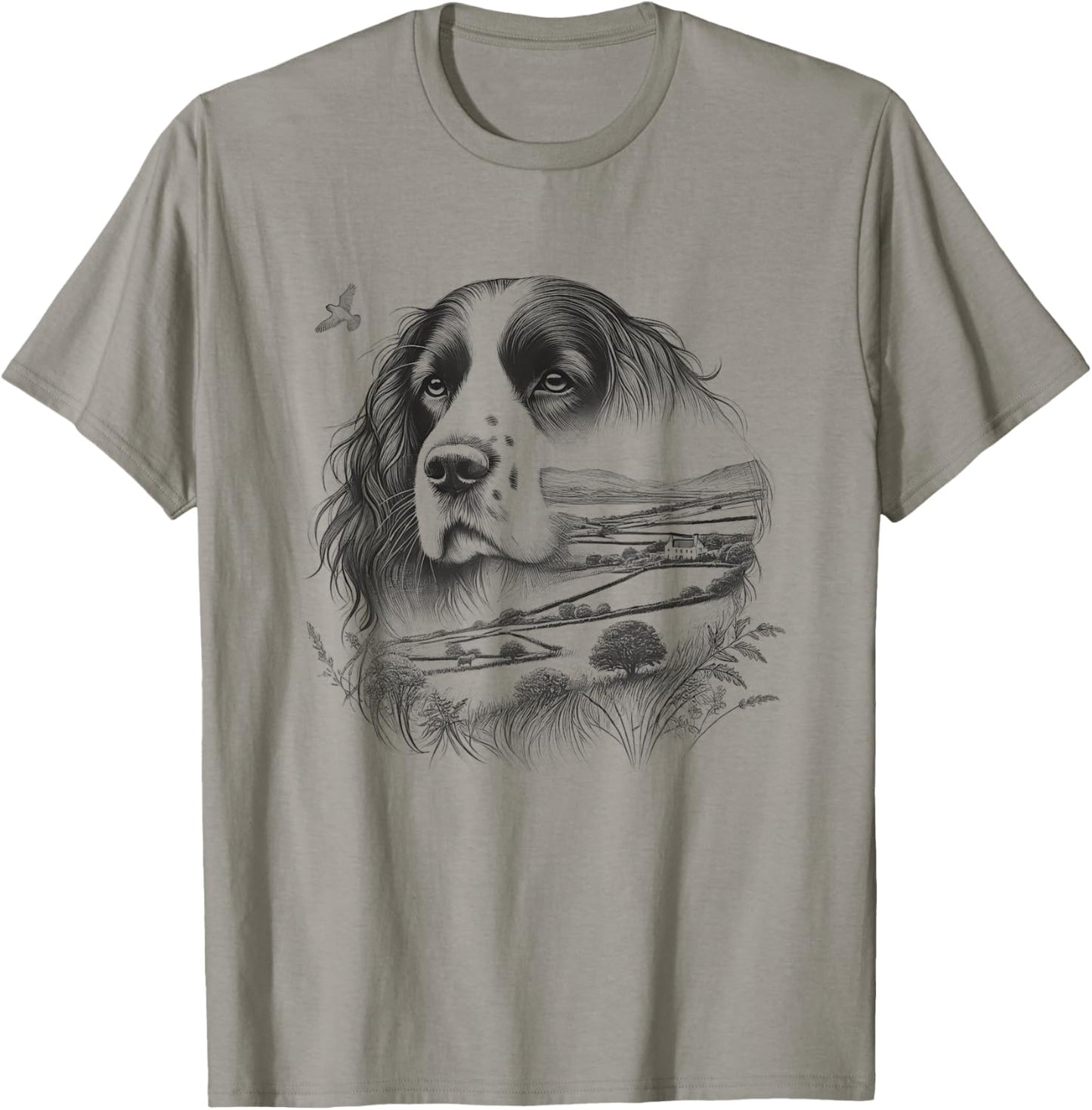 English Springer Spaniel Dog Nature Memorial Design T-Shirt