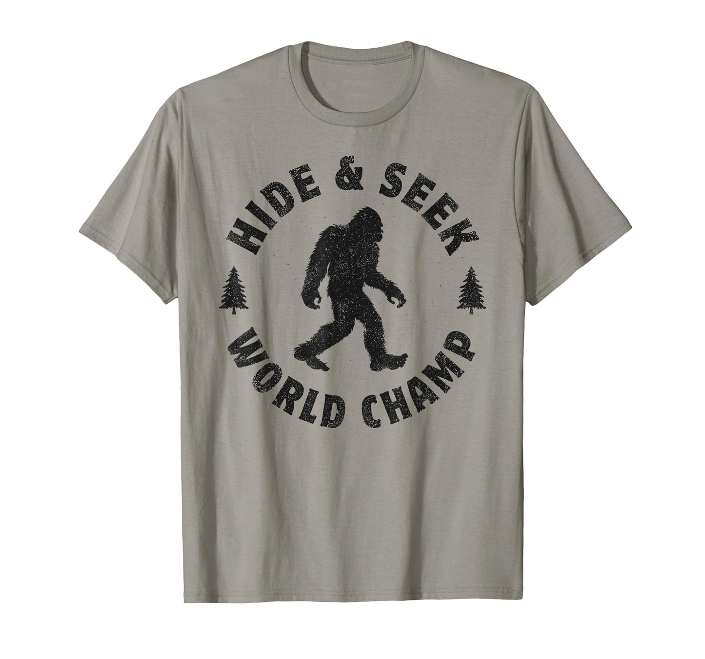 Bigfoot Hide And Seek World Champion Sasquatch Retro Vintage T-Shirt