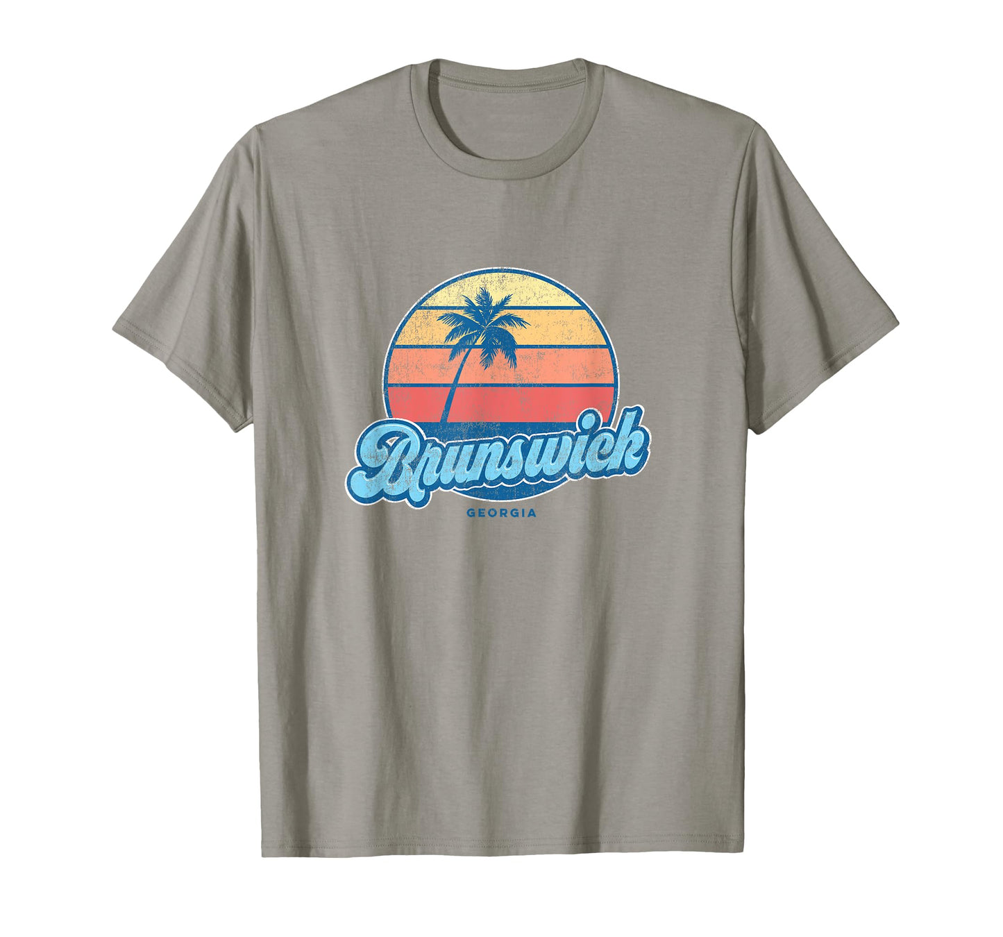 Vintage Brunswick Georgia GA Classic 70s Retro Surfer T-Shirt