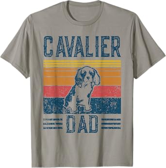 Dog | Cavalier King Charles Spaniel - Vintage Cavalier Dad T-Shirt