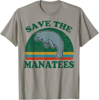 Manatee-Shirt Save The Manatee Funny Chubby Mermaid Gift T-Shirt