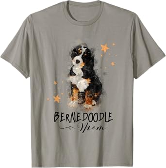 Watercolor Bernedoodle Mom Doodle Lover Gift T-Shirt
