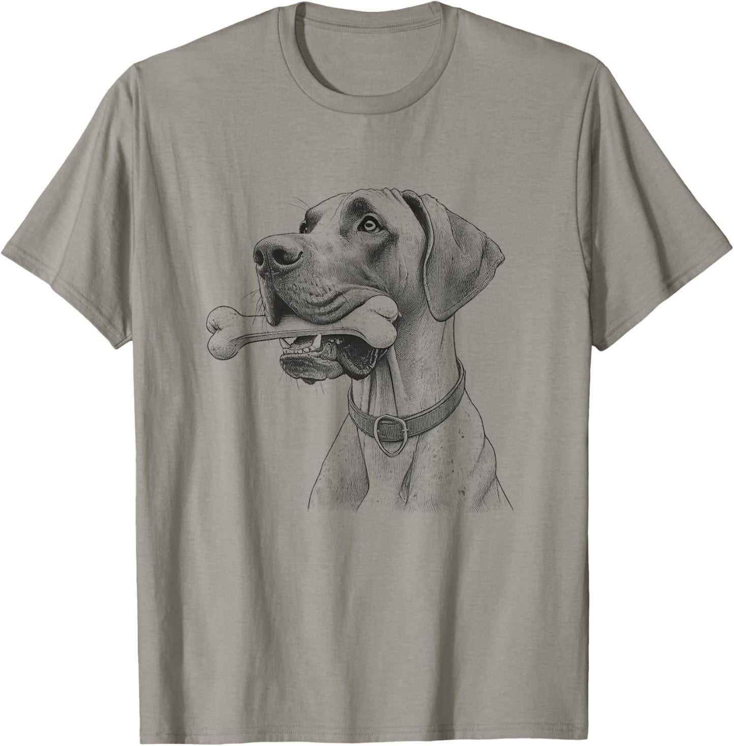 Great Dane Dog With Bone Design Idea T-Shirt