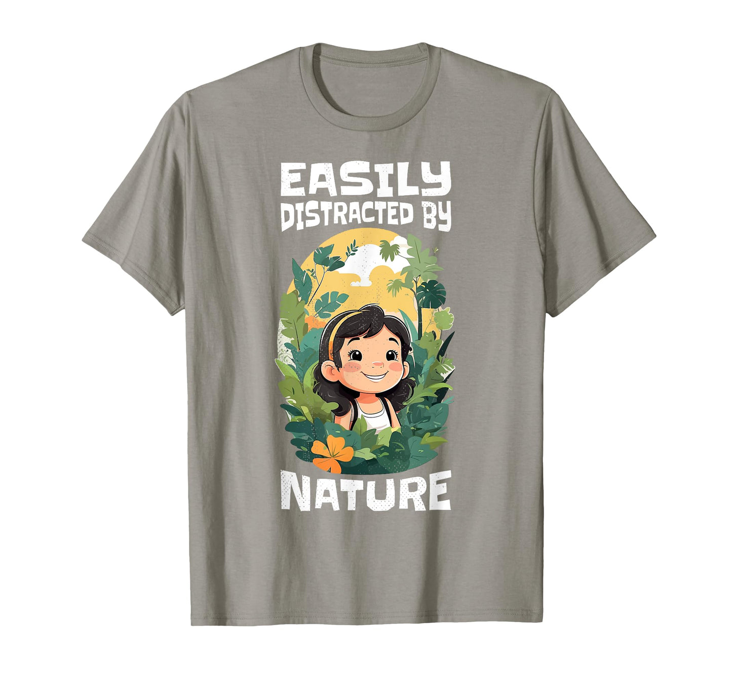 Girl in nature. Easily distracted by nature. T-Shirt