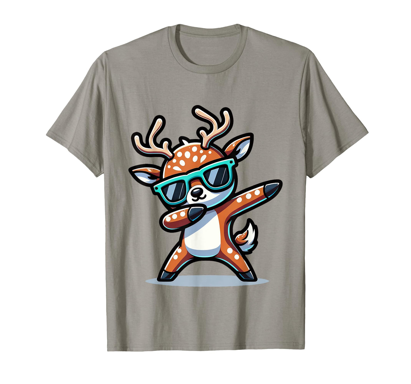 Christmas Reindeer Boys Dabbing Reindeer Santa Xmas Funny T-Shirt