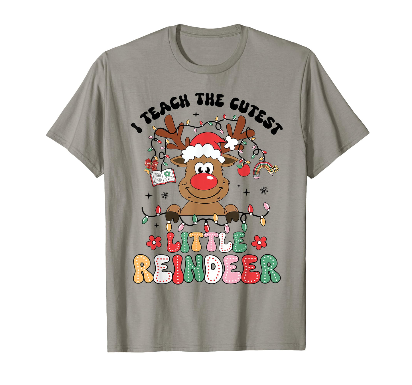 Christmas Teacher I Teach The Cutest Little Reindeer Boy Kid T-Shirt