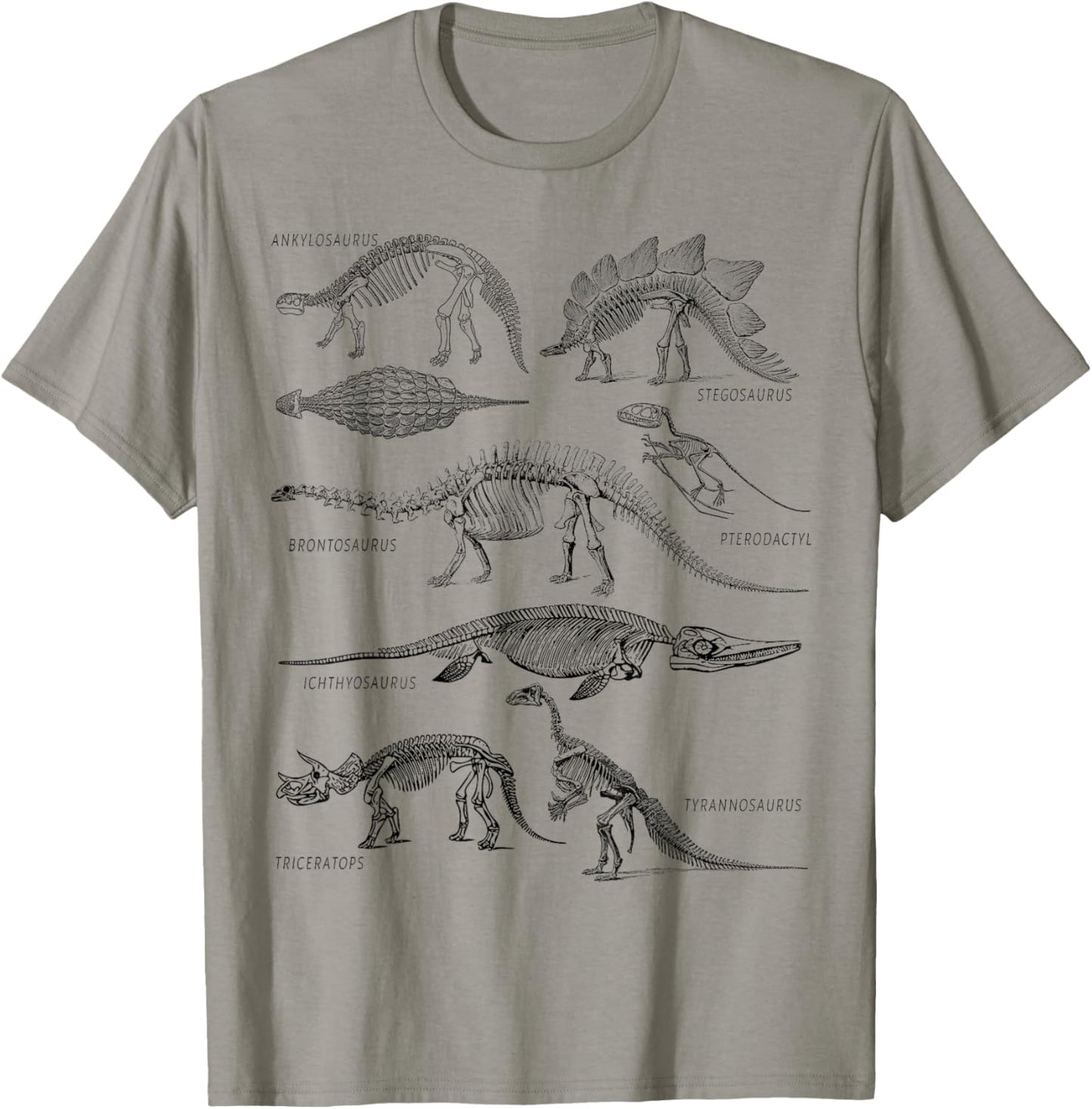 Dinosaur Skeleton Clothing Dino Vintage Paleontology Alt Art T-Shirt