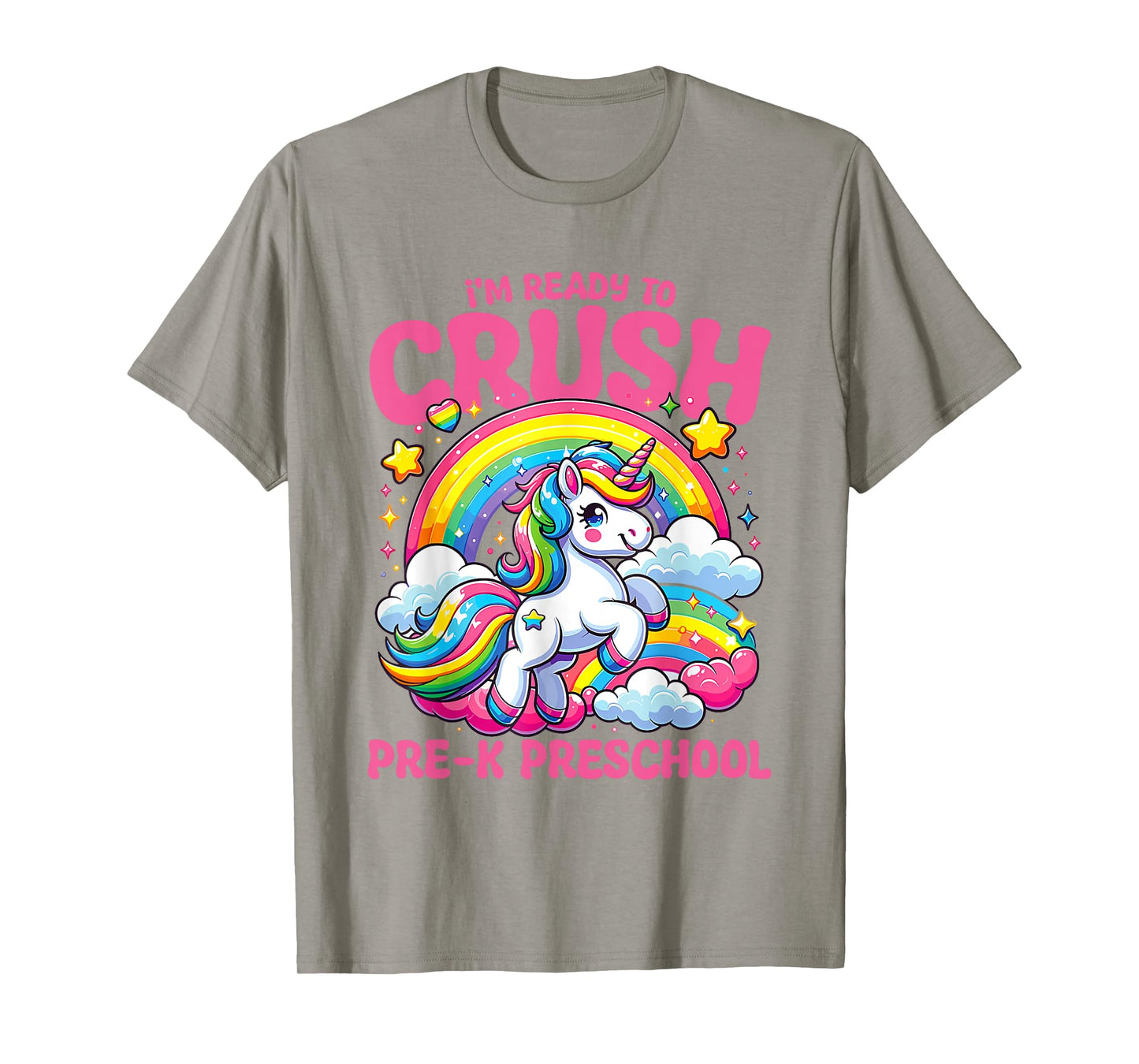 Crush Pre-k Preschool Unicorn Girls Teacher Back to School T-Shirt