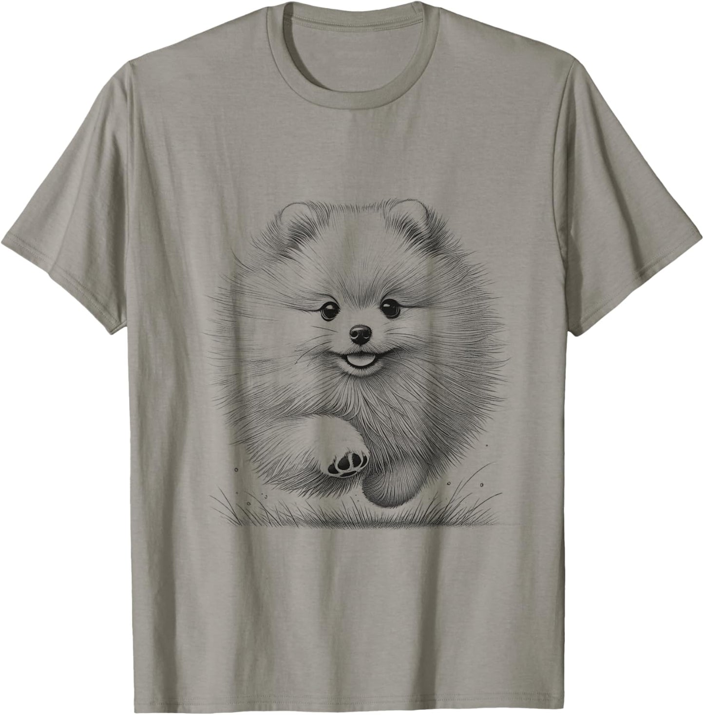 Pomeranian Pom Dog Running Design Idea T-Shirt