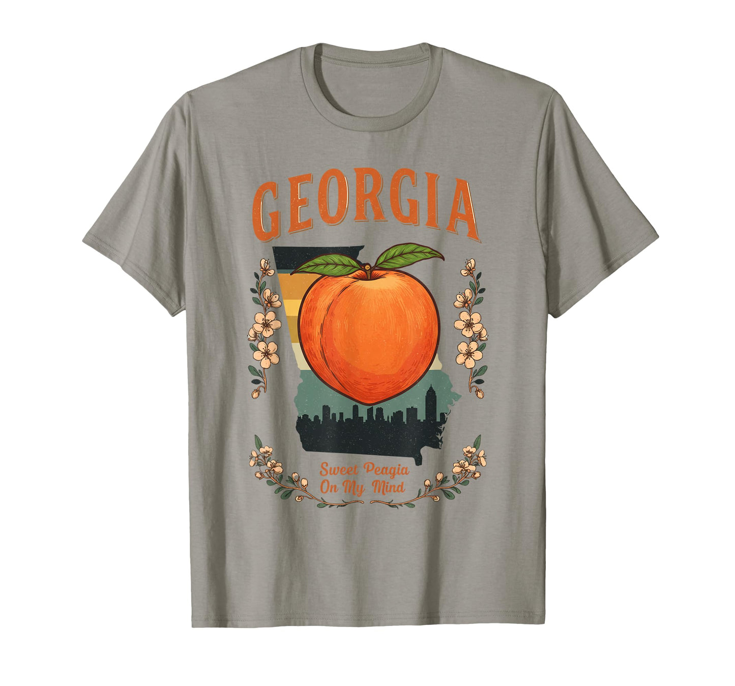 Georgia Peach Atlanta City State Pride Souvenir Womens T-Shirt