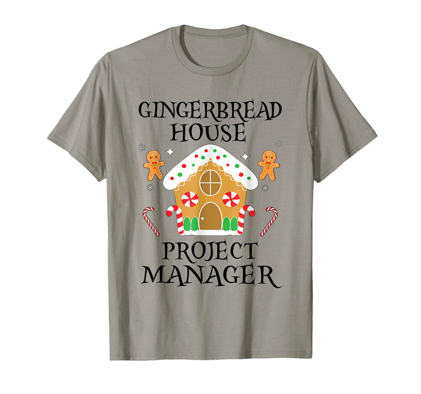Gingerbread House Project Manager Decorating Baking Xmas T-Shirt