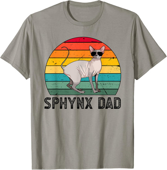 Sphynx Dad Retro Sphynx Cat Owner Sphynx Lover T-Shirt