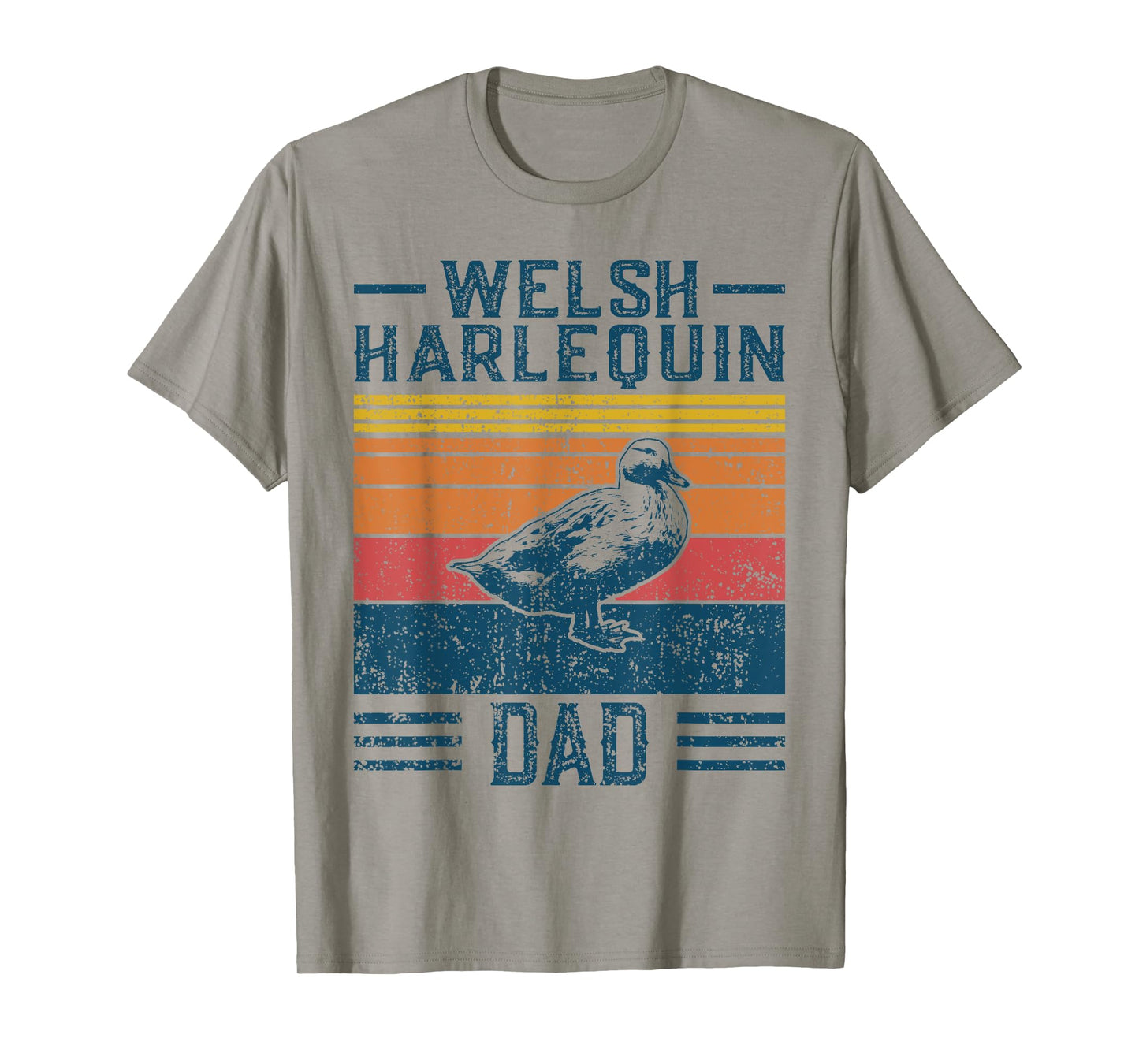 Best Duck Dad Men - Vintage Welsh Harlequin T-Shirt