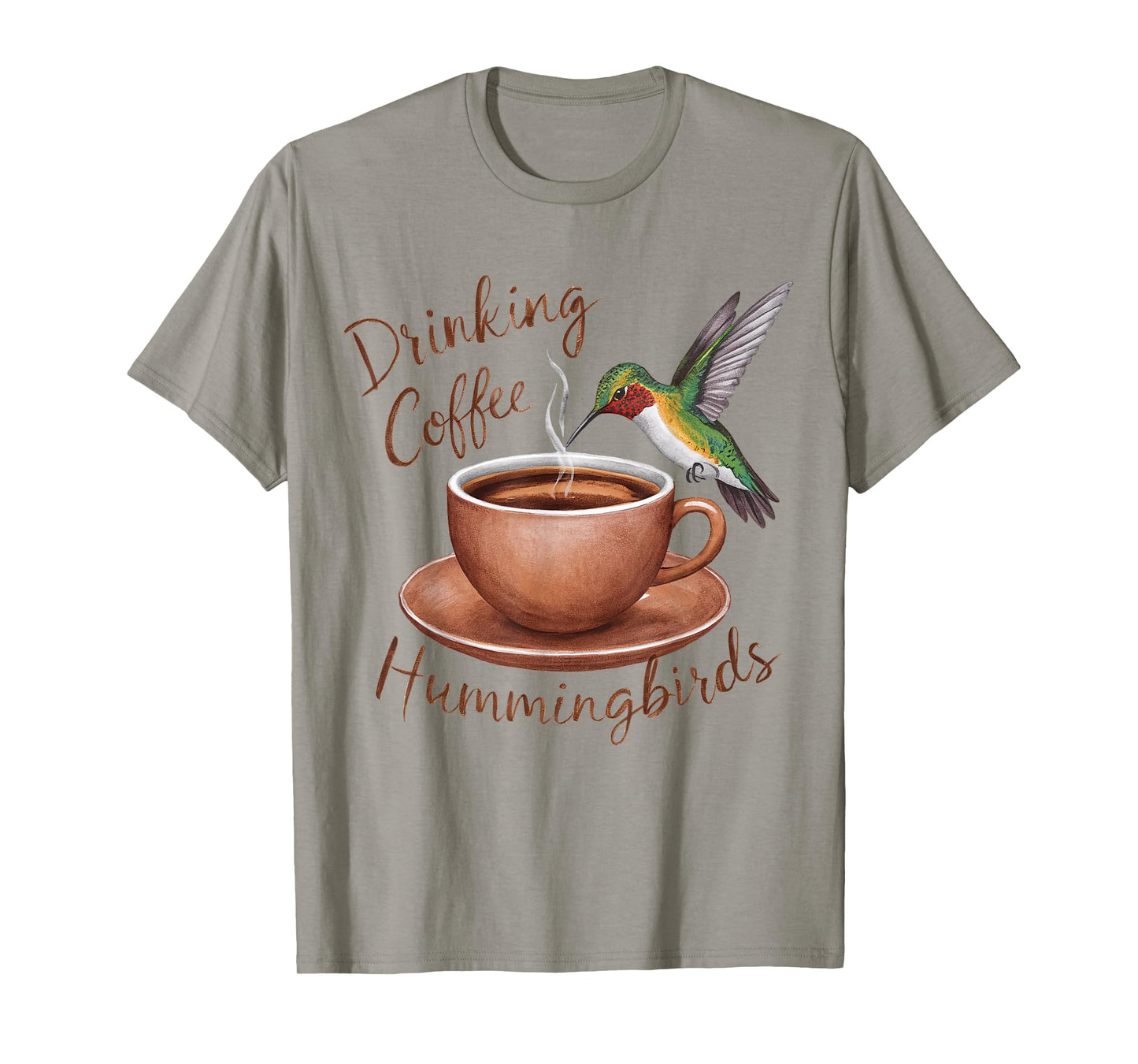 Drinking Coffee Watching Hummingbirds Coffee and Bird Lovers T-Shirt
