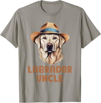 Cute Labrador Uncle Dog Lovers Gift Funny Puppy Lab Owner T-Shirt for Men Women Kids
