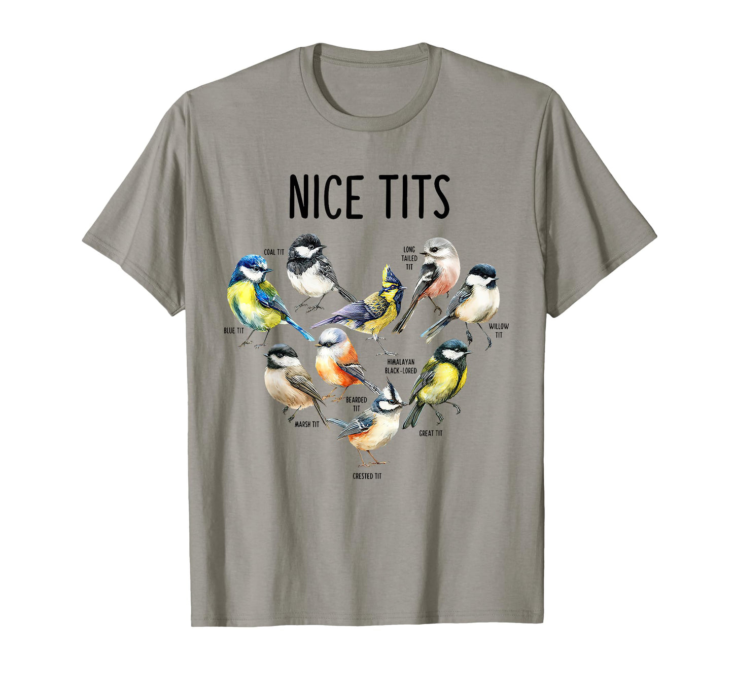 Retro Funny Nice Tits Birds Birdwatcher Bird Watching Humor T-Shirt