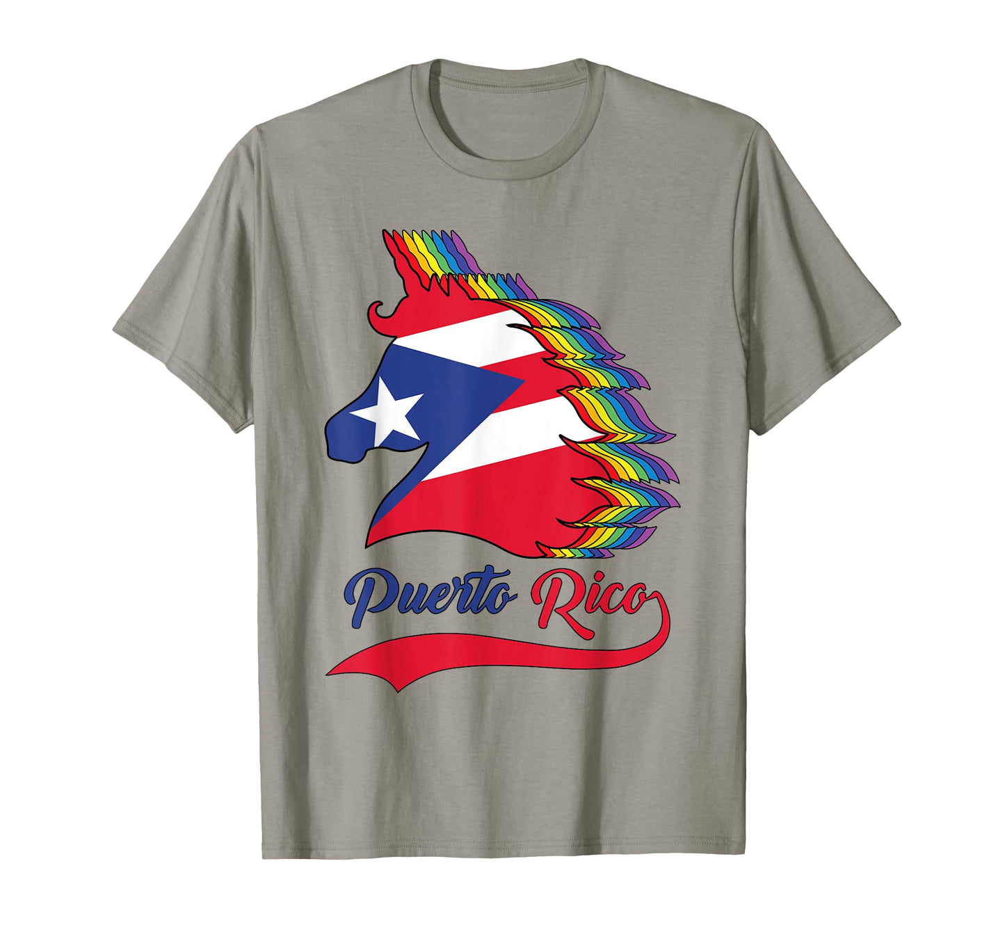 Puerto Rico Puerto Rican Flag Unicorn Rainbow Toddler Girls T-Shirt
