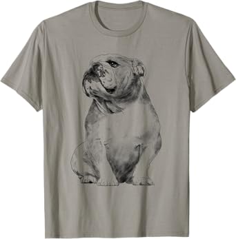 Dog English Bulldog T-Shirt for Men Women Kids