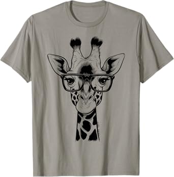 Cute Giraffe Graphic Casual Summer Funny Cool Animal Lover T-Shirt