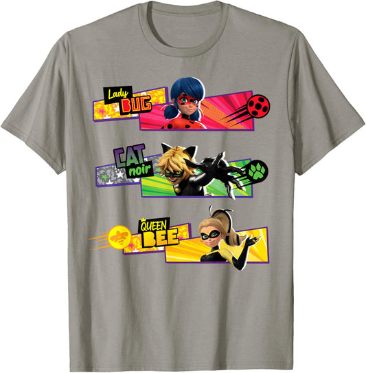 Miraculous Collection Ladybug Cat Noir Queen Bee T-Shirt