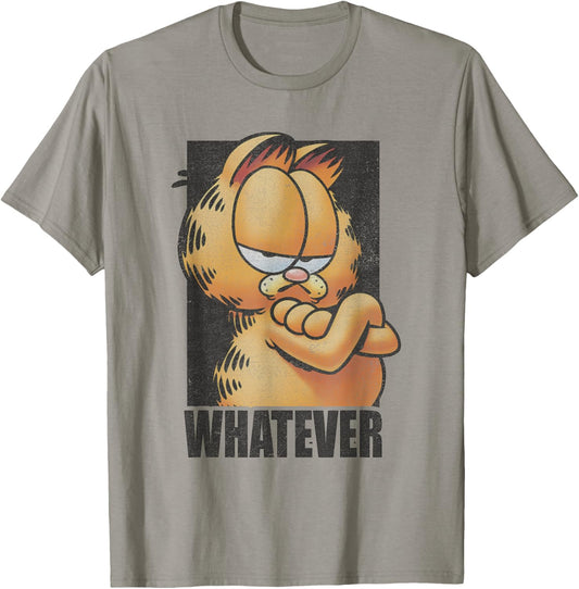 Garfield Whatever Retro Vintage Grumpy Orange Cat Poster T-Shirt