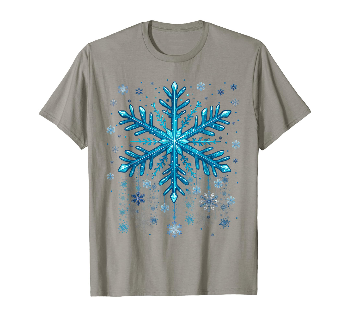Winter Blue Snowflake Christmas Xmas Costumes Men Women T-Shirt