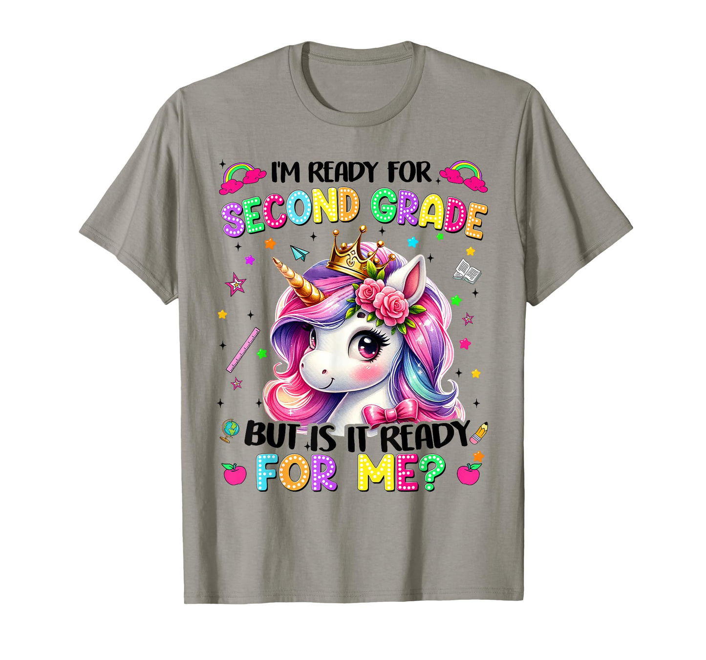 Im Ready For Second Grade Unicorn First Day Of School Girls T-Shirt