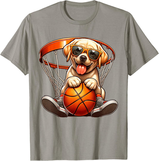 Dog Playing Basketball Costume Sports Lovers Dogs Player T-Shirt
