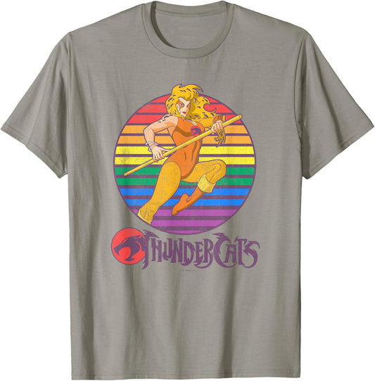 Thundercats Cheetara Rainbow Sunset Poster T-Shirt