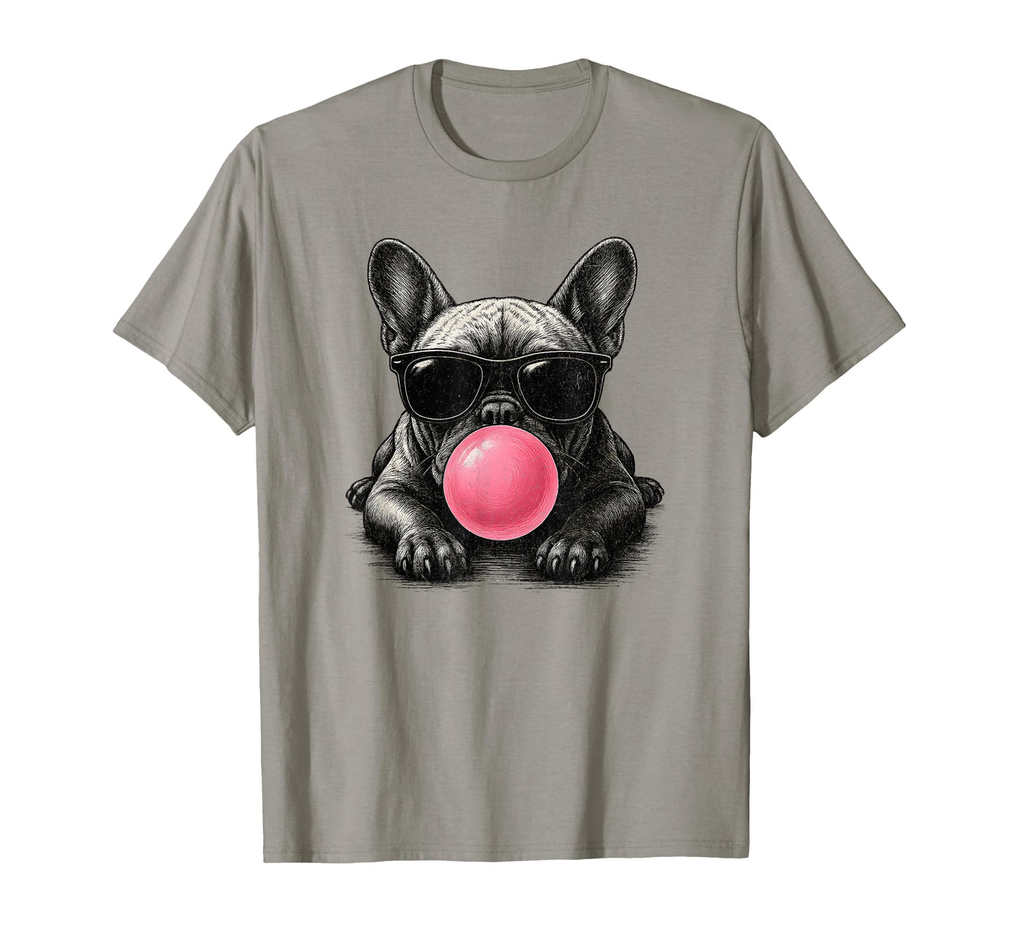 French Bulldog Blowing Bubble Funny Frenchie Lover Men Women T-Shirt