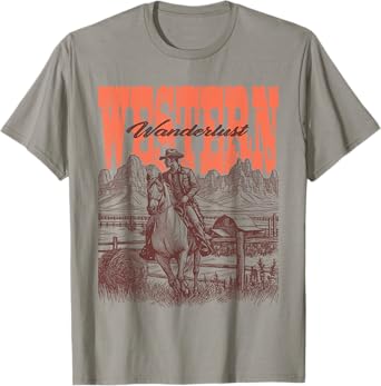 Vintage Cowboy Cowgirl Country & Western Wild West Horse T-Shirt