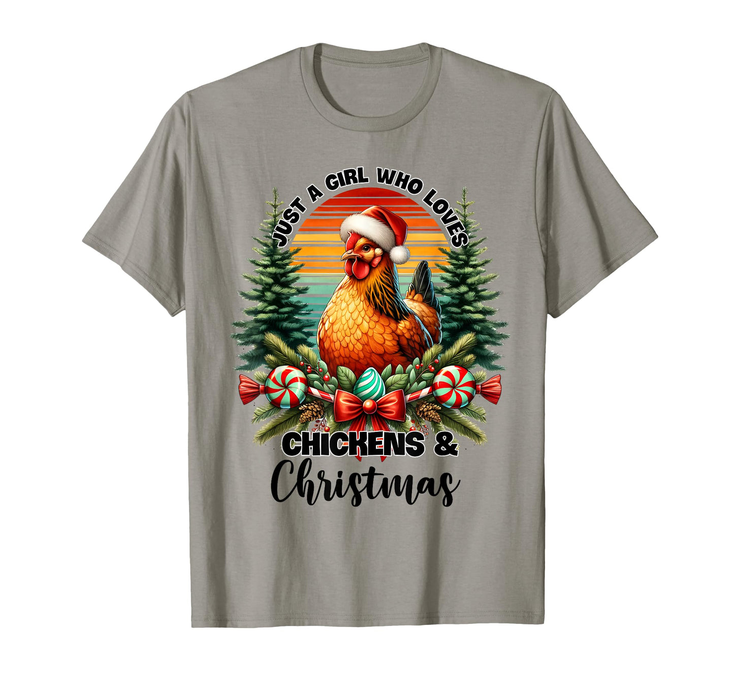 Just a girl who loves Christmas and chickens T-Shirt