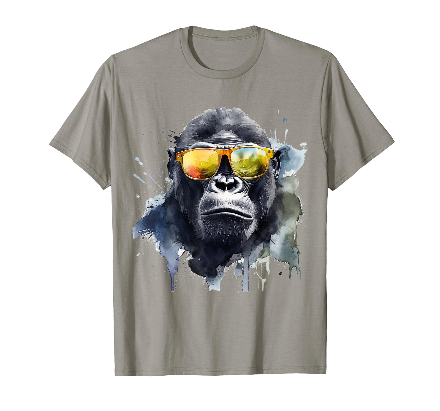 Gorilla Sunglasses Artwork - Animal Art Monkey Zoo Gorilla T-Shirt