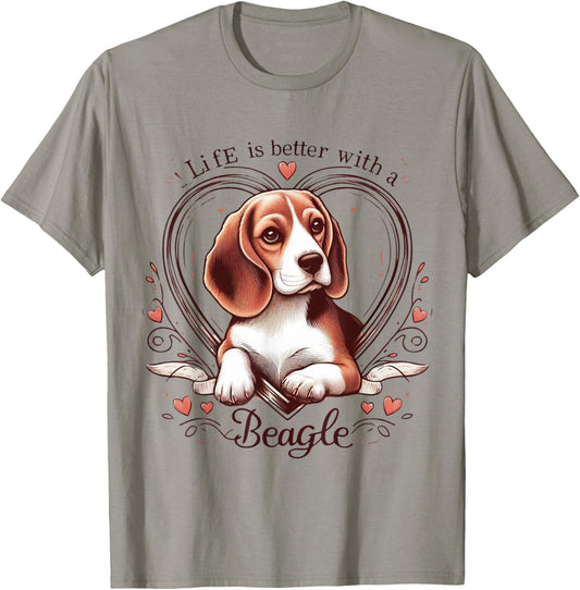 Life is Better with a Beagle Cute Dog Lover Gift T-Shirt