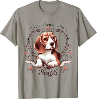 Life is Better with a Beagle Cute Dog Lover Gift Men Women T-Shirt