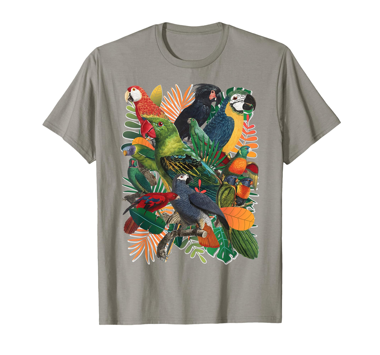 Macaw Parrot Tropical Collage T-Shirt