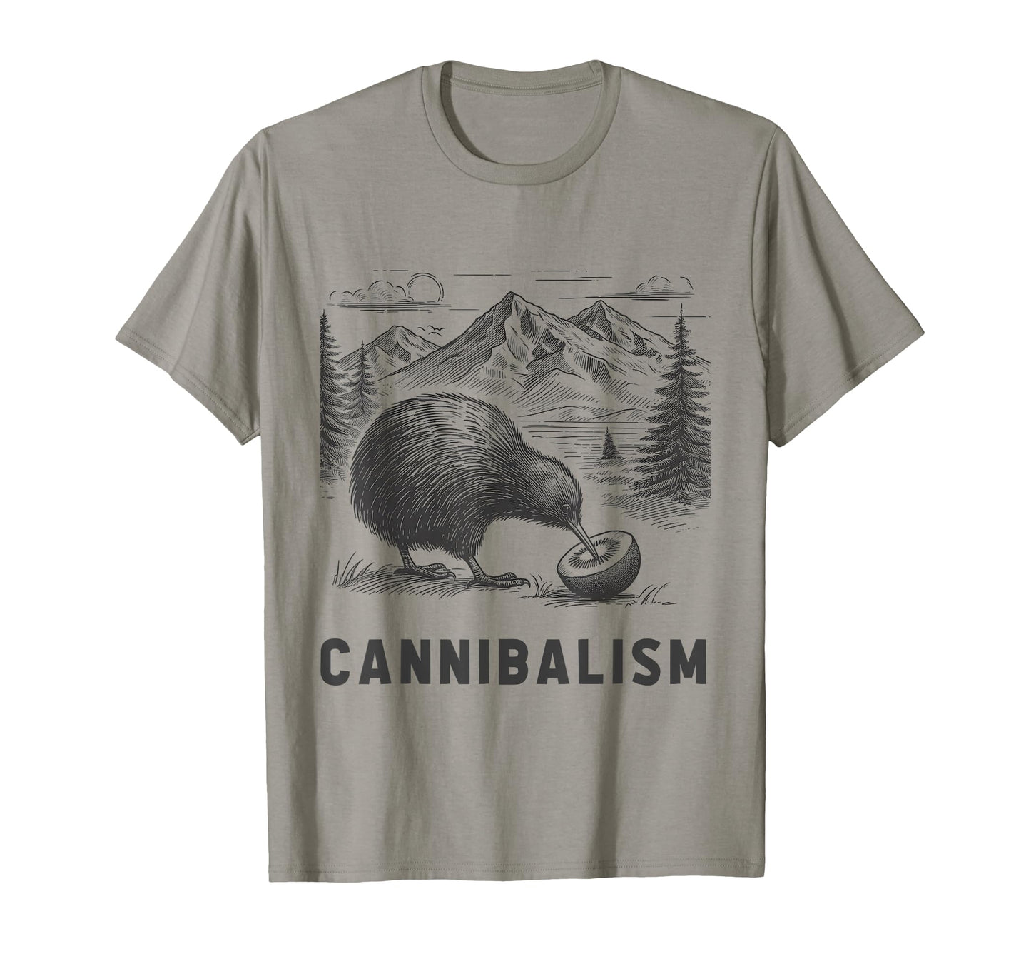Funny Kiwi Bird Joke Cannibalism For Fruit Love Women Men T-Shirt