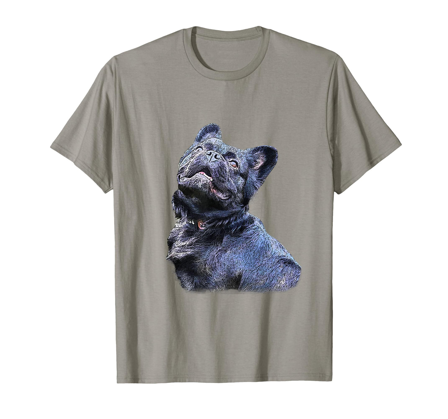 Fluffy Frenchie French Bulldog Top T-Shirt for Men Women Kids