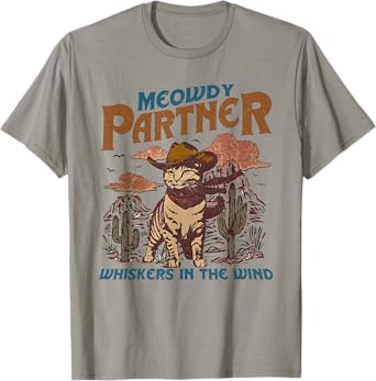 Meowdy Partner Cowboy Cat Vintage T-Shirt